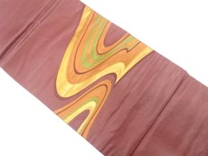 流水模様織り出し　名古屋帯